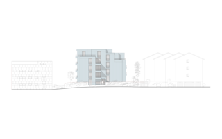 North elevation Ansicht Nord Alte Landstrasse Männedorf, Fischer Architekten AG